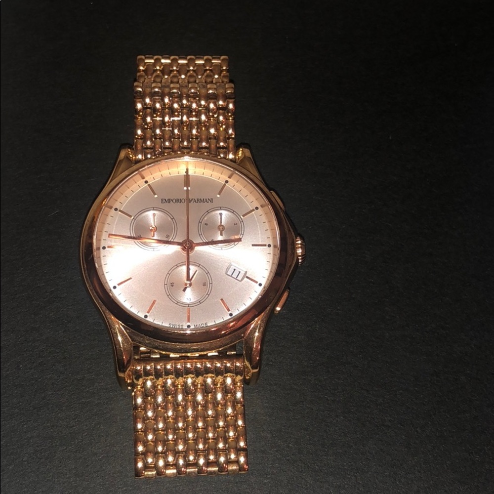 Emporio Armani Swiss Made Rose Gold Watch